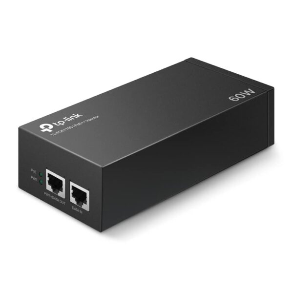 TP-Link 8023at/af Gigabit PoE Injector Non-PoE to Adapter supplies up 60 W Plug & Play Desktop/Wall-Mount Distance 100m (PoE170S)