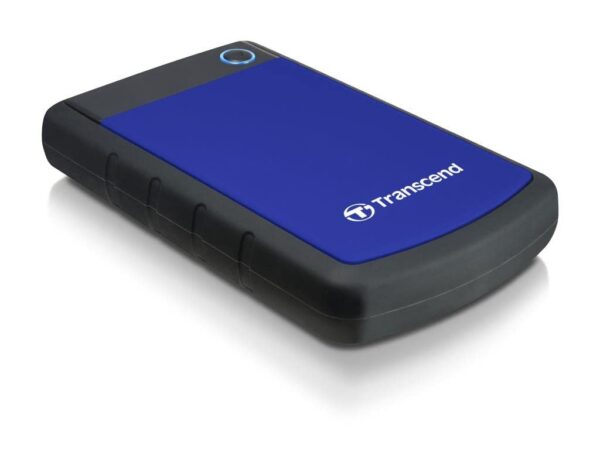 Transcend 4 TB Rugged Portable Hard Drive - Shock Resistant USB 31 Gen 1 StoreJet Navy Blue TS4TSJ25H3B