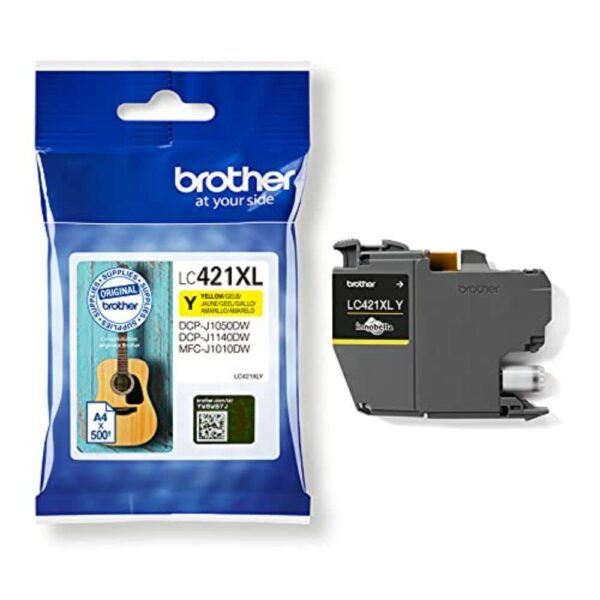 BROTHER LC-421XLY Inkjet Cartridge Yellow Single Pack High Yield Includes 1 x Genuine Supplies