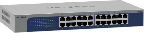 NETGEAR 24-Port Gigabit Ethernet Unmanaged Network Switch (GS524) - Desktop Wall or Rackmount Silent Operation