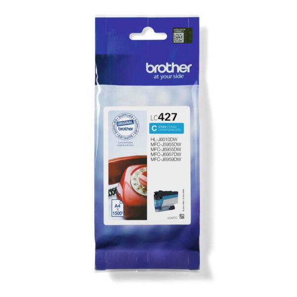 BROTHER LC-427C Inkjet Cartridge Cyan Single Pack Standard Yield Includes 1 x Genuine Supplies