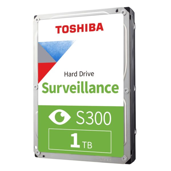 Toshiba 1TB S300 Surveillance HDD - 35' SATA Internal Hard Drive Supports up to 64 HD cameras at a 180TB/Year workload (HDWT720UZSVA)