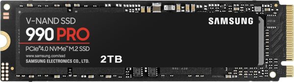 Samsung 990 PRO NVMe M2 SSD 2 TB PCIe 40 7450 MB/s read 6900 write Internal For gaming and video editing MZ-V9P2T0BW