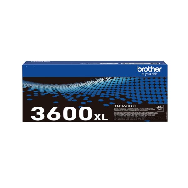BROTHER TN3600XL Toner Cartridge High Yield Black Up to 6000 pages Genuine Supplies