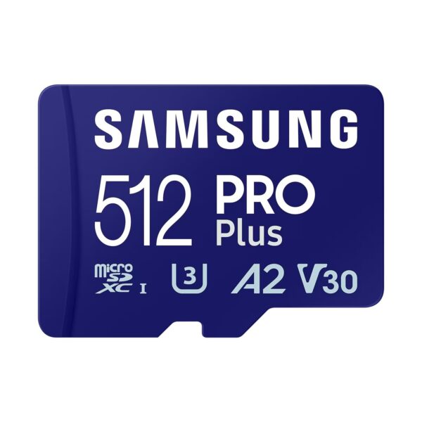 Samsung PRO Plus MicroSD Card 512 GB UHS-I U3 Full HD & 4K UHD Read Speed 180 MB/s Write 130 Memory for Cameras and Drones Includes USB Reader MB-MD512SA/EU