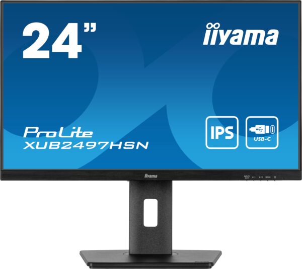 iiyama Monitor Desktop XUB2497HSN-B1-238" Full HD LED IPS 1920 x 1080/100Hz 1H1DP1C HAS RJ45 Black