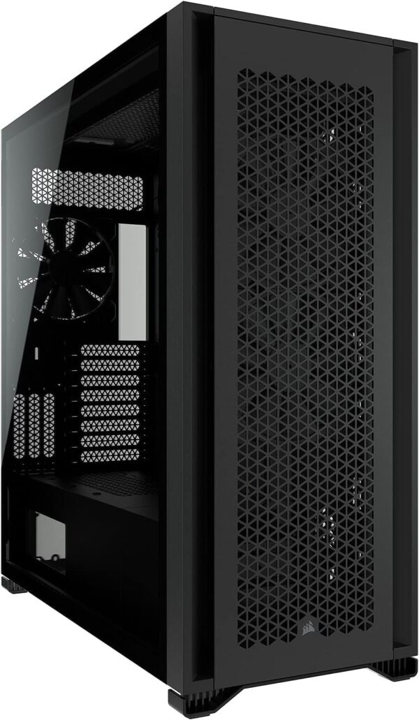 Corsair 7000D AIRFLOW Full-Tower ATX PC Case (High-Airflow Front Panel Three Included 140mm Fans with PWM Repeater Easy Cable Management Spacious Interior Customisable Side Fan Mounts) Black