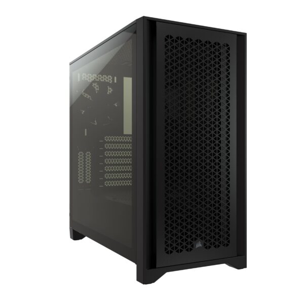 Corsair 4000D AIRFLOW Tempered Glass Mid-Tower ATX Case - High-Airflow Cable Management System Spacious Interior Two Included 120 mm Fans Black