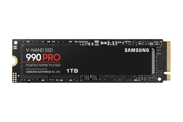 Samsung 990 PRO 1TB PCIe 40 (up to 7450 MB/s) NVMe M2 (2280) Internal Solid State Drive (SSD) (MZ-V9P1T0BW)
