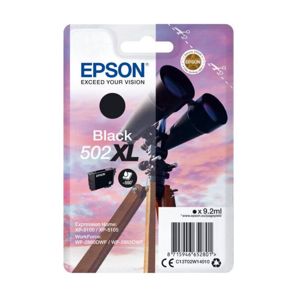 Epson 502XL Black Binoculars High Yield Genuine Ink Cartridge