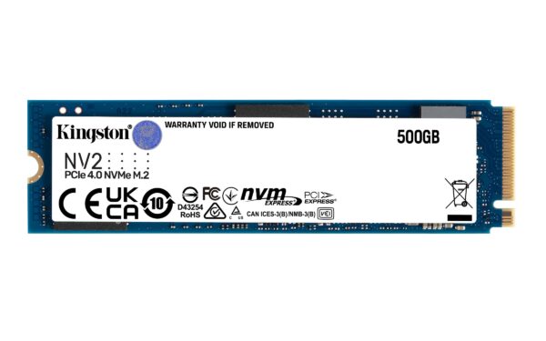 Kingston NV2 NVMe PCIe 40 Interna SSD 500GB M2 2280 - SNV2S/500G