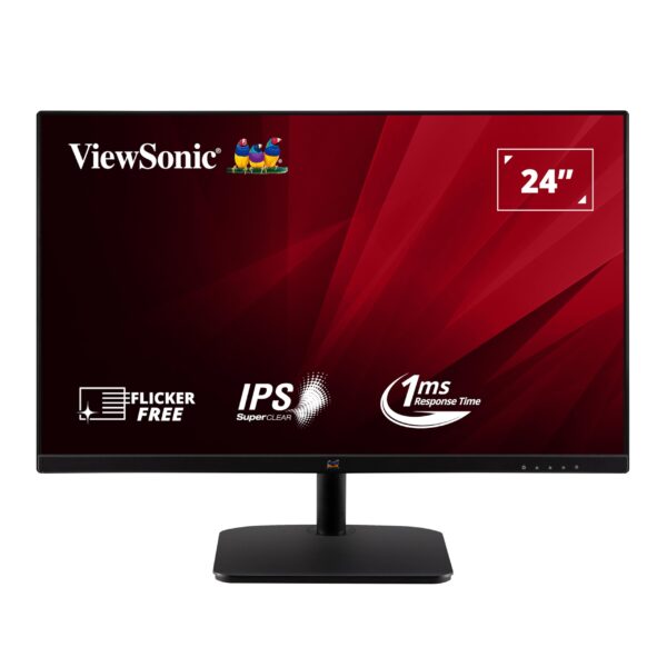 ViewSonic VA2432-H 24-inch Full HD IPS Monitor with Frameless Design VGA HDMI Eye Care for Work and Study at Home