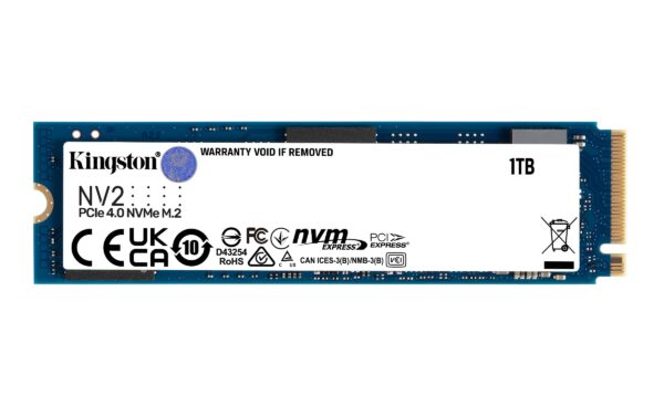 Kingston NV2 NVMe PCIe 40 Internal SSD 1TB M2 2280 -SNV2S/1000G