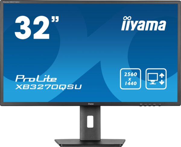 iiyama Monitor Desktop XB3270QSU-B1 315" QHD LED IPS 2560 x 1440/100Hz 1H1DP HAS Black