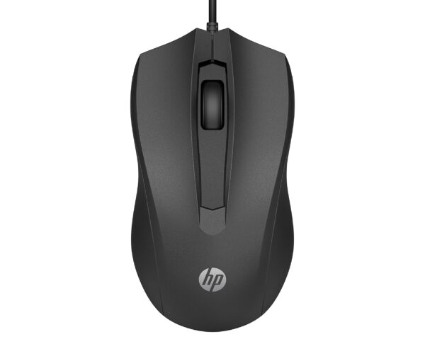 HP 100 Black Wired USB Mouse Compatible with Windows PC Notebook Laptop Mac [Amazon Exclusive]