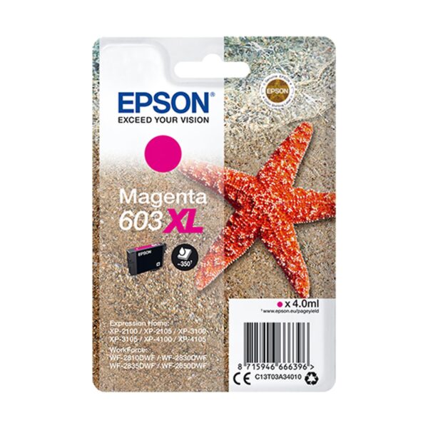 Epson 603XL Magenta Starfish High Yield Genuine Ink CartridgeXL Capacity