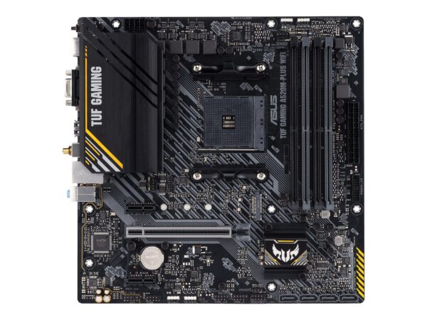 ASUS TUF GAMING A520M-PLUS WIFI AMD A520 AM4 Micro ATX 4 DDR4 VGA HDMI DP AC Wi-Fi 1x M2