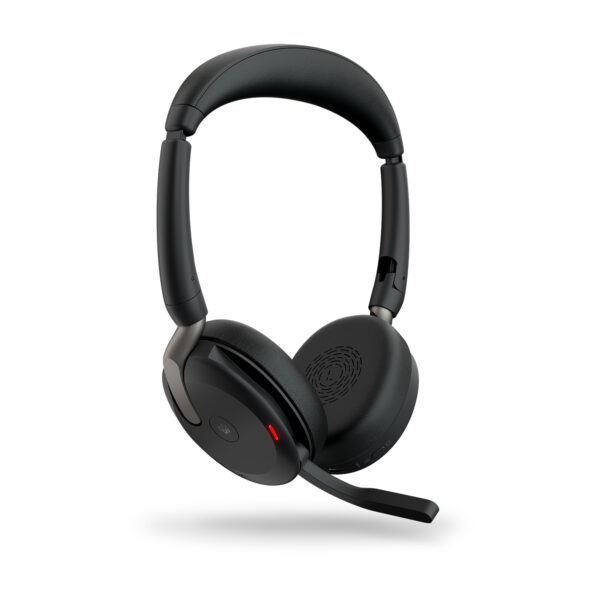 Jabra Evolve2 65 Flex - Wireless Stereo Headset with Bluetooth, Noise-cancelling Jabra ClearVoice Technology and Hybrid ANC - Certified for MS Teams - Black