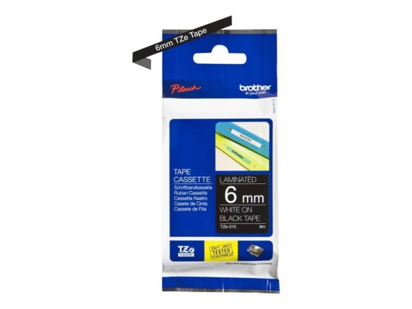 Brother TZe-751 - Black on green - Roll (2.4 cm x 8 m) 1 cassette(s) laminated tape - for Brother PT-D600, P-Touch PT-3600, D800, E550, P750, P900, P950, P-Touch Cube Plus PT-P710